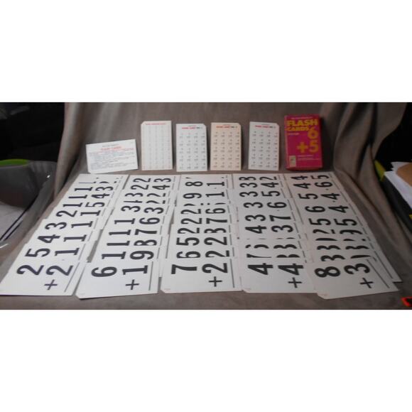 Vintage 1975 Milton Bradley Flash Cards Addition #4451 Complete Grade 2-6 - Picture 5 of 12